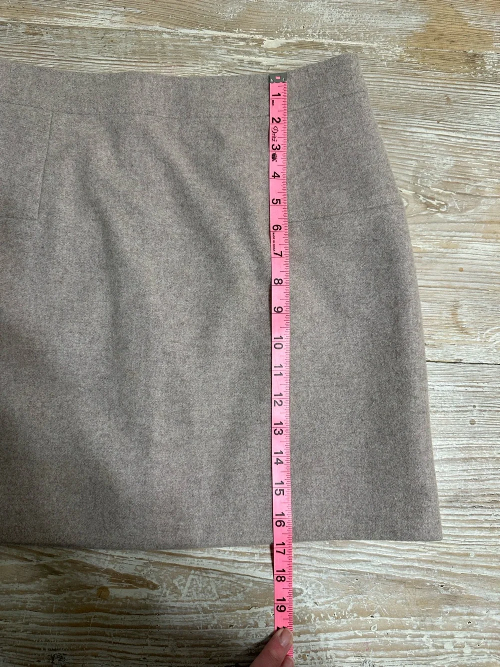 J. Crew Classic Taupe Wool-Blend Mini Skirt sz 8